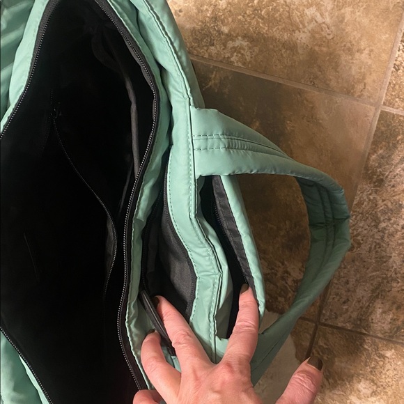 Calpak Luka Expandable Laptop Tote in limited Sage Color - Picture 4 of 5